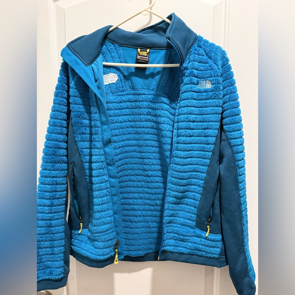 The North Face Women's Bright Blue Plush Fleece Jacket - Picture 2 of 7